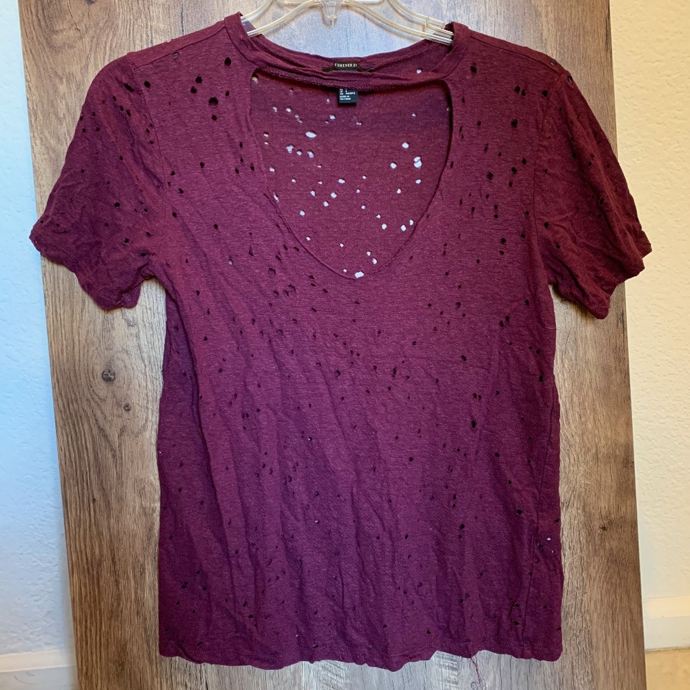 Forever 21 Distressed Shirt